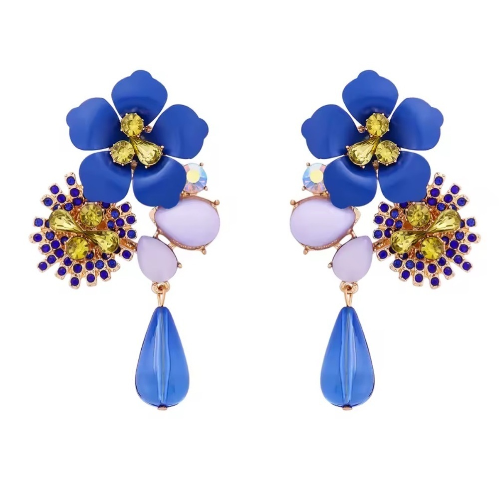 Fantastic Floral Multicolor Statement Earrings